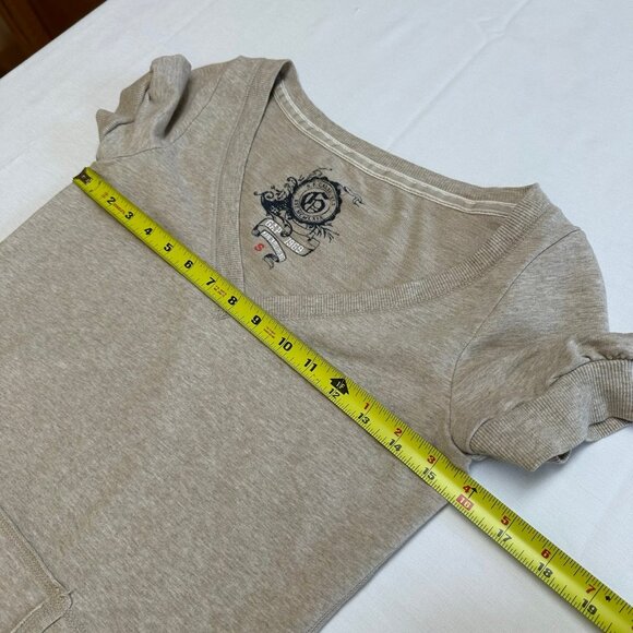 Y2K Gap Women's V-Neck Top Size Small Preppy Grunge 2000s Bella Swan Tan Brown - Picture 5 of 8